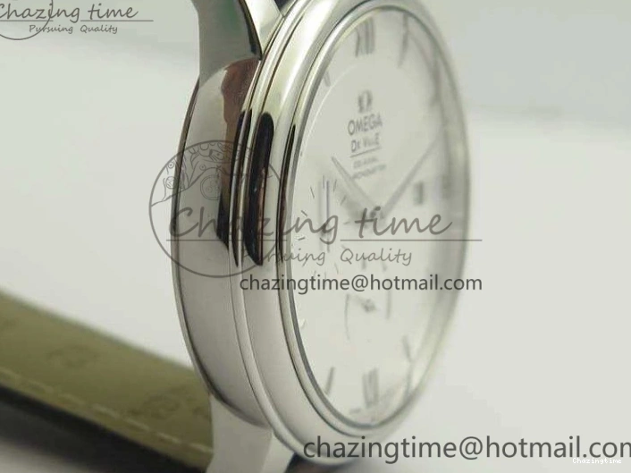 0801 De Ville Prestige Real Power Reserve SS TW 1:1 Best Edition White Dial SS Markers On Leather Strap A Breathable 8095